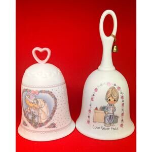 Precious Moments Enesco Bells Wedding “Sealed With A Kiss” Love Never Fails 1992